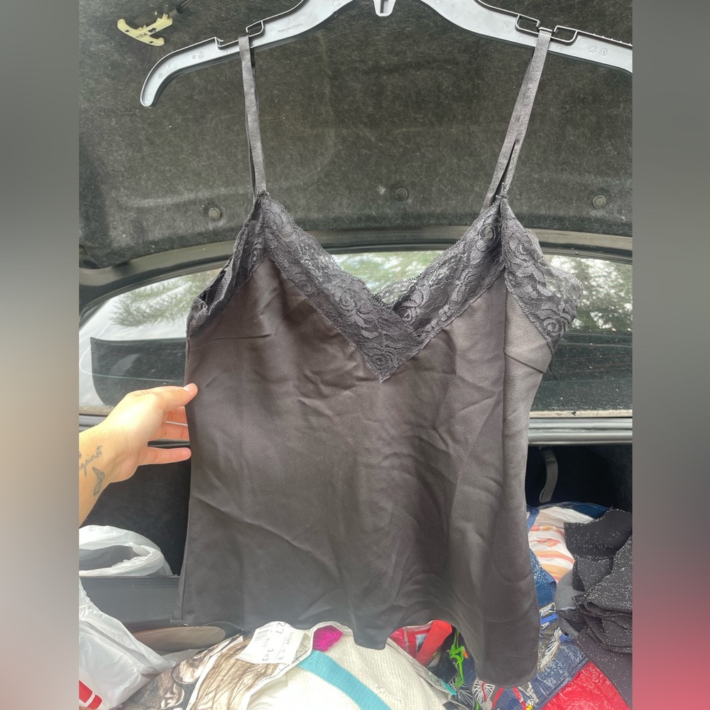 Black lace tank top